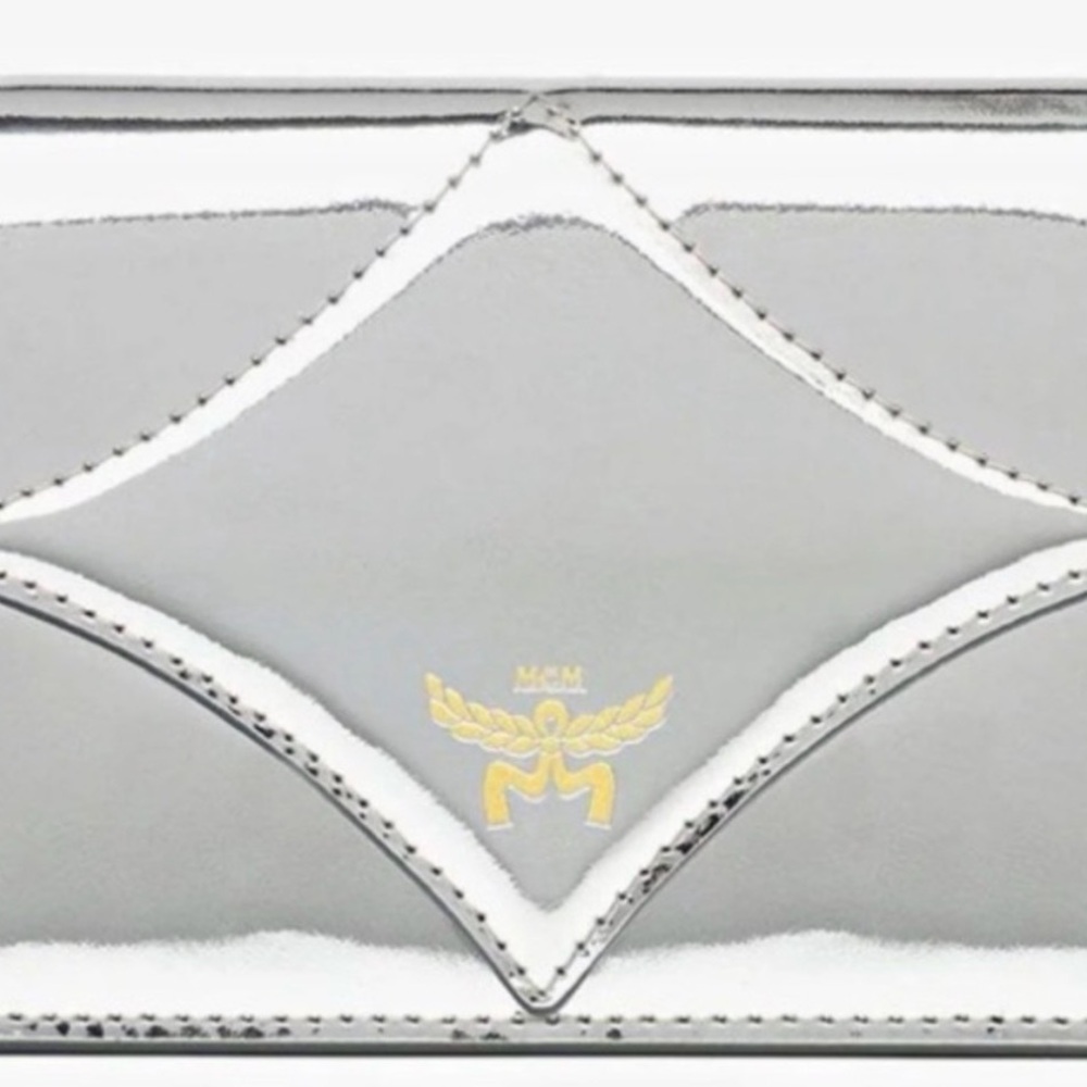 MCM Diamond Silver  Leather Wallet. Full Inclusion - Picture 3 of 11